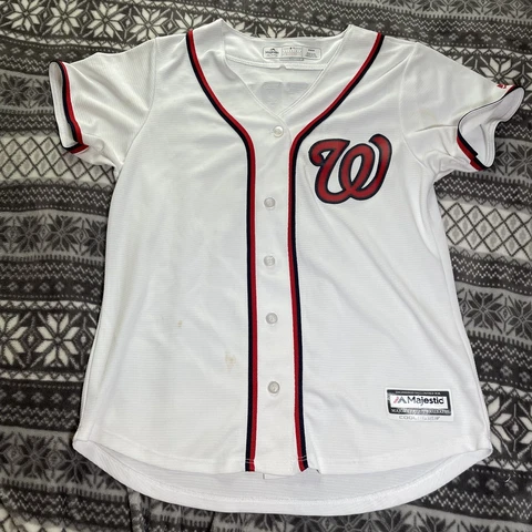 Washington Nationals Majestic MLB Max Scherzer Cool Base White Jersey (s) Size M Cover