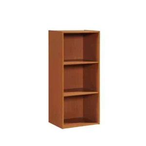 35.67 in. Cherry Wood 3-shelf Standard Bookcase Storage - Picture 1 of 5