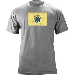 New Jersey State Flag Distressed T-Shirt - Picture 1 of 2