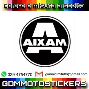 Adesivo PRESPAZIATO replica logo AIXAM misura e colore a scelta - Picture 1 of 17