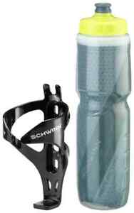 Schwinn Reflective Insulated Water Bottle with Cage, 26 oz
