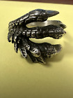 Bague de doigt enveloppée griffe de dragon en acier inoxydable unisexe réglable taille 9 WT8,42G