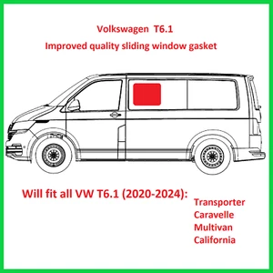 VW T6.1 modified sliding window gasket for leaky windows 2020-2024 years - Picture 1 of 1