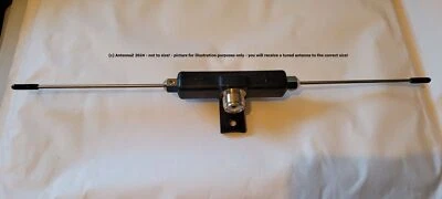 VHF UHF Solid wire dipole antenna 2.5mm stainless steel with coax extension - Image 1 of 4