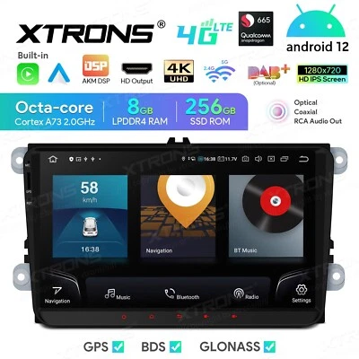 AUTORADIO ANDROID 8/256GB STEREO VOLKSWAGEN SKODA SEAT 9" NAVIGATORE CARPLAY - Immagine 1 di 4
