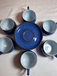 Denby Midnight Blue. Set Of Six Cups & Saucers. In Very Good Condition. - Picture 1 of 9