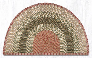 Earth Rugs SC-24 Olive Burgundy Gray Large Rug Slice 24" x 39" - Picture 1 of 1