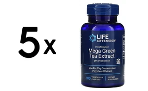 5 x Life Extension Mega Green Tea Extract - 100 vcaps (239,98 EUR/kg) - Bild 1 von 1