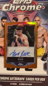 2025 Topps Chrome UFC Trevor Peek Auto /25 Orange Refractor Rookie RC #CRA-TP SP - Bild 1 von 2