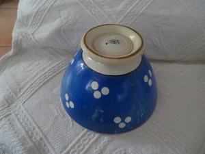 ancien grand bol de style Digoin Sarreguemines à décor de pois - Picture 1 of 5
