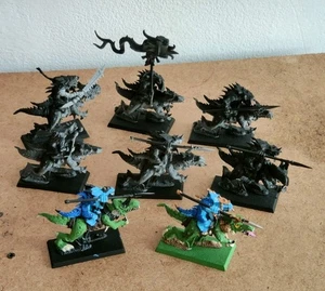 Warhammer Lizardmen Saurus su Cold One Cavalleria (Vecchio Kit) Plastica X 8 - Foto 1 di 8