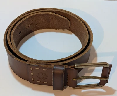 Cinturón Timberland Cuero Genuino Marrón Talla 36 Tono Latón Hebilla 1.5"W Foto 1 de 4