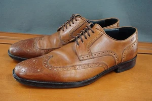 Hugo Boss Zapatos Para Hombre Talla 9 Cuero Marrón Punta de Ala Derby Brogue Vestido Con Cordones - Imagen 1 de 11