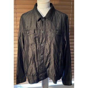 Tahari Womens Trucker Jacket Button Down Long Sleeve Casual Jacket Classic Jean - Picture 1 of 12