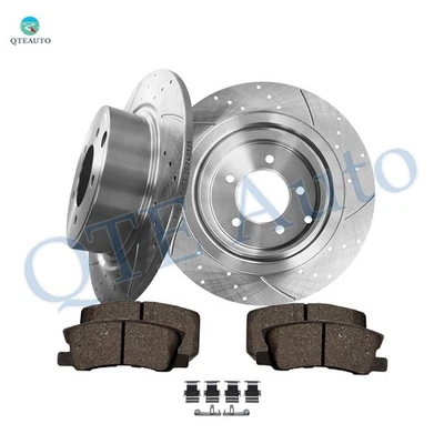 Rotores de freno ranurados perforados traseros de 302 mm 6 piezas - Pastilla de freno para Chrysler 200 2011 2012 Foto 1 de 4