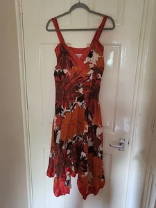 Monsoon Maxi Silk Dress With Floral Pattern UK10 EUR38 - Picture 1 of 3