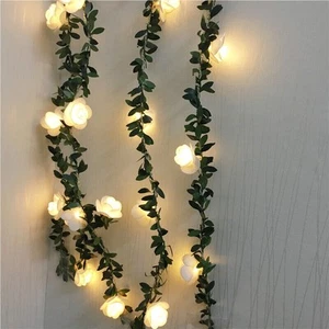 3M 20 Led Rose Flower Fairy String Lights Battery Powered Garland Party Decor - Picture 1 of 10