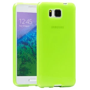 Samsung Galaxy Alpha G850F Hülle Case Schutz Hülle Etui Back Cover Grün Glow - Bild 1 von 3
