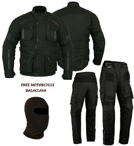 Bikers Gear 2PCS SUIT Waterproof Motorcycle Adventure Jacket + Cargo Trouser - Picture 1 of 8