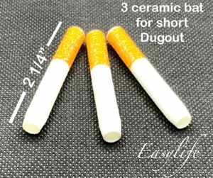 3X cigarrillo de murciélago de cerámica 2 1/4 pulgadas para dugout corto ENVÍO EL MISMO DÍA - Imagen 1 de 6