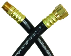 3Ft RV Gas Propane LP Supply Hose 1/2" Female SAE & 3/8" Male Pipe End 36" - Foto 1 di 4
