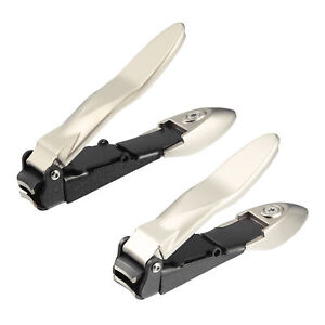 2 Pcs Nail Clippers Nail Clipper Set for Nail Care Portable Stainless Steel