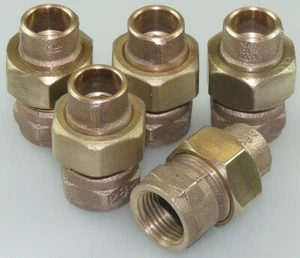 5 x BÄNNINGER LÖTVERSCHRAUBUNG 15 MM x 1/2" IG LÖTFITTINGE ROHRVERSCHRAUBUNG KON