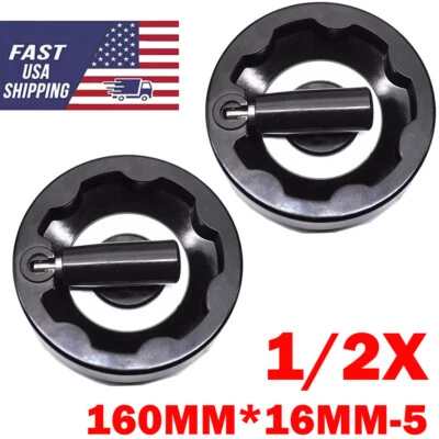 1/2x 16x160mm Inside Ripple Fold Away Hand Wheel For Milling Machine Black - Image 1 of 4