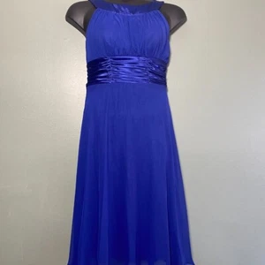 Vestido Colección Granero Azul Real Cerradura Vestido Media Pantorrilla Talla 8 Forrado - Imagen 1 de 10