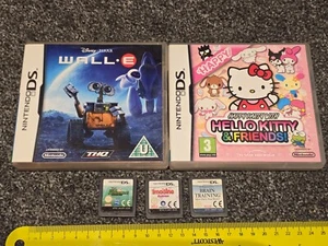JOB LOT 5 x NINTENDO DS 2DS 3DS GAME CART Disney Wall-E Hello Kitty Kim Possible - Picture 1 of 2