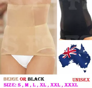 INVISIBLE SLIMMING WAIST TUMMY TRIMMER BODY SHAPER UNISEX in Nude or Black - Picture 1 of 5