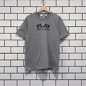 COMME DES GARCONS CDG PLAY SMALL TEXT TEE GREY AZ-T072-051-1
