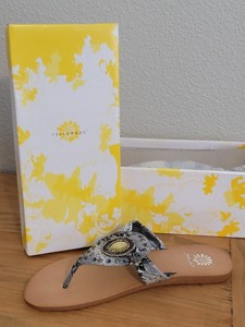 yellow box macai flip flops