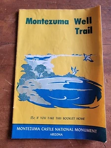 Montezuma Well Trail National Monument, Globe Arizona Vintage 1962 Prospekt - Bild 1 von 6