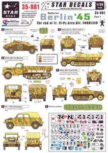 Star Decals 1/35 BATTLE FOR BERLIN '45 Part 1 End 11. SS-Pz Gren.Div. Nordland - Picture 1 of 2