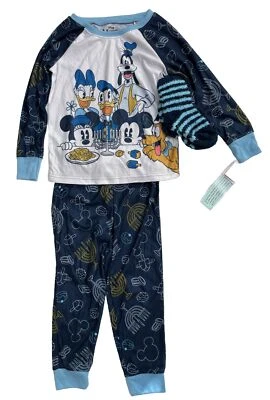 Disney Mickey Mouse & Friends Niños Hanukkah Juego de 3 Pijamas; Tallas 4/5 u 8, Nuevo con Etiquetas Foto 1 de 3