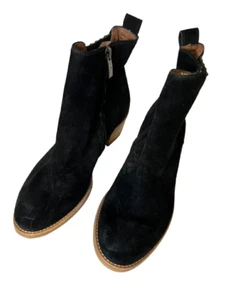 PAUL GREEN Size 3.5 UK 5.5 US Black Suede Zip Ankle Bootie - Picture 1 of 8