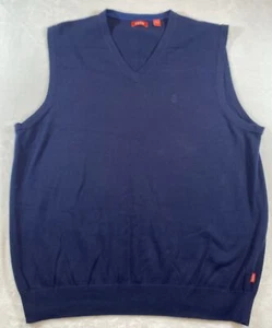 IZOD Pullover Weste Herren L dunkelblau 100% Baumwolle - Bild 1 von 12