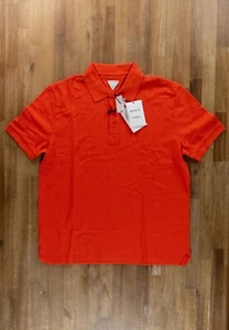 BOTTEGA VENETA solid orange pique cotton polo shirt Size Medium authentic NWT - Picture 1 of 7