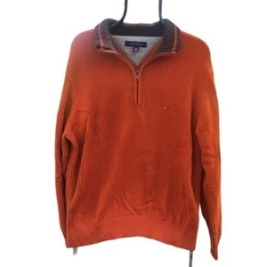 Suéter Tommy Hilfiger Calabaza Naranja 1/2 Cremallera Talla Grande - Imagen 1 de 6