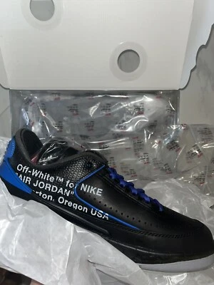 Air Jordan 2 Retro Low SP x Off-White Preto Varsity Royal 2021 Tamanho 10M/11.5W - Imagem 1 de 4
