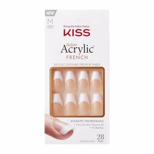 Kiss Salon Acrylic French Revolutionary French Nails, KSA16 Medium - Picture 1 of 1