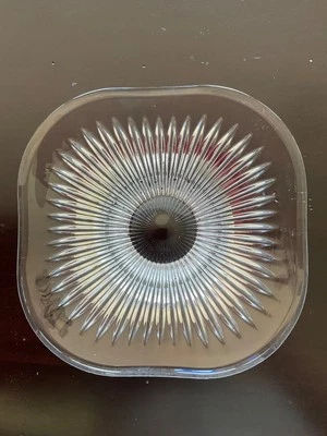 Cuenco Mikasa "Slovenia Meridian" cristal transparente forma cuadrada Foto 1 de 4