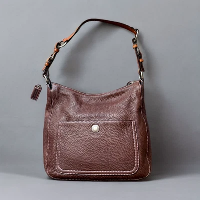 Bolso de Hombro Coach Hobo Chelsea Grande Cuero Guijarro Marrón 8E98 China Foto 1 de 4