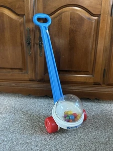 Vintage 1992 Fisher Price Child's Corn Popper Push Toy - Picture 1 of 9