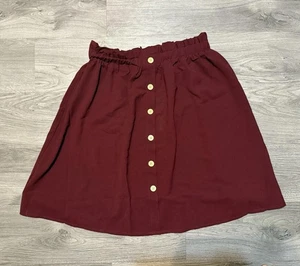 Grace Karin Box Burgundy Casual Skirt Womens Size XL Skirt - Picture 1 of 5