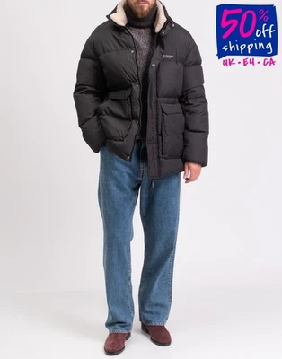 RRP€405 ARMANI EXCHANGE Down Parka Jacket Size L Black High Neck - Imagem 1 de 4