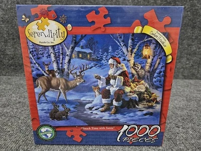 Serendipity Puzzle Company 1000 шт. пазл ВРЕМЯ ПЕРЕКУСА С САНТА - Изображение 1 из 3