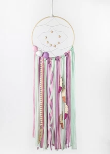Girls Dream Catcher - Baby Nursery Wall Hanging Decor, Sweet Dreams, Purple - Picture 1 of 4