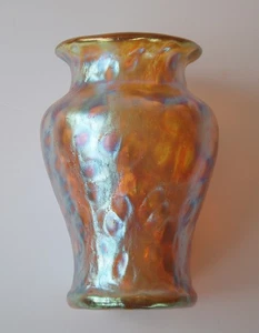 Loetz Art Glass Vase Candia Diaspora Iridescent Dimpled Cabinet Decor C. 1902 - Picture 1 of 13